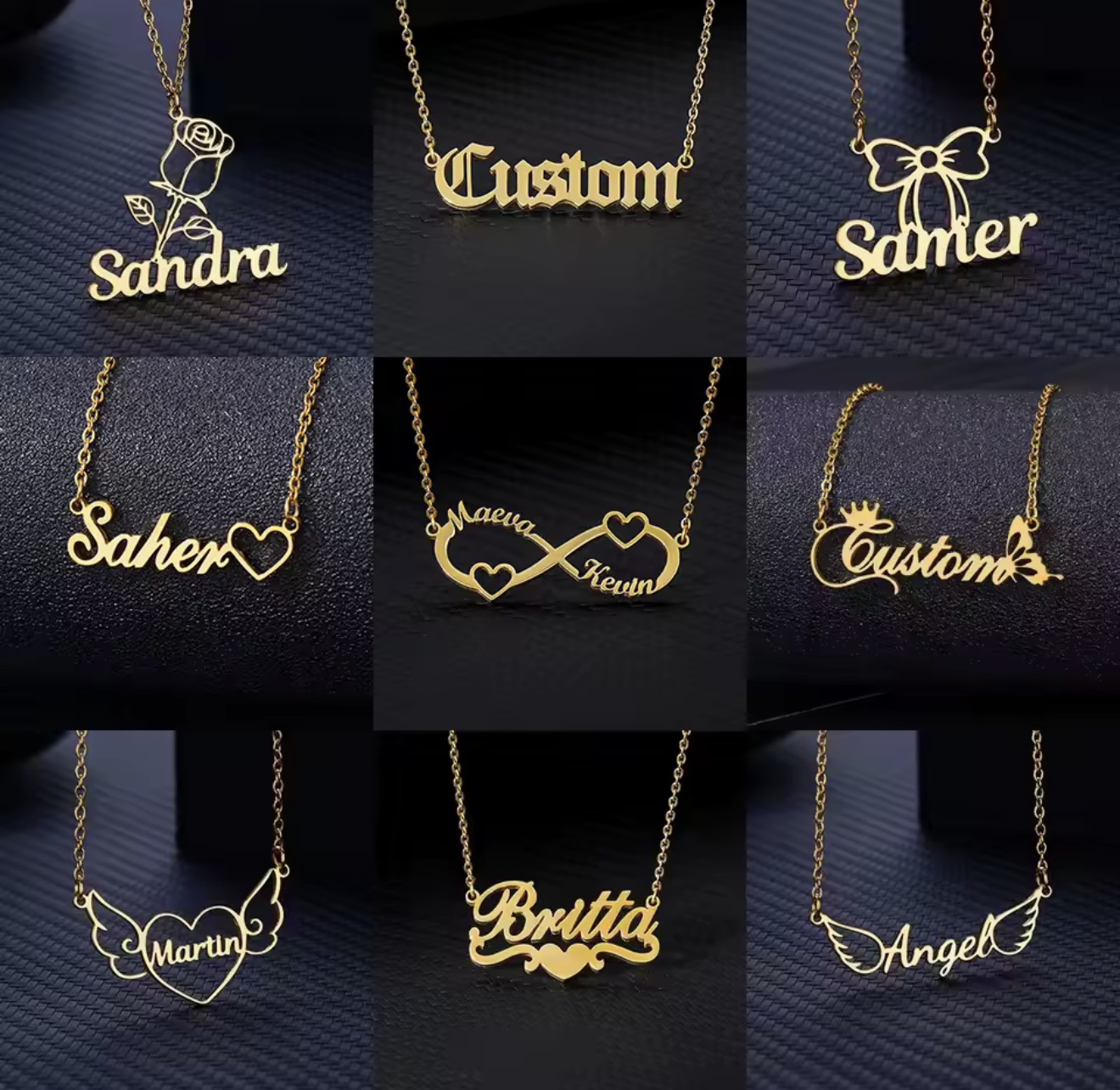 Examples of custom necklace pendant styles